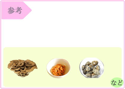 参考枠　推奨量と多く含む食品など